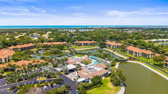 517 Lake Louise Cir Unit 101, Naples, FL 34110 - bird's eye view of a large body of water and a tree filled landscape