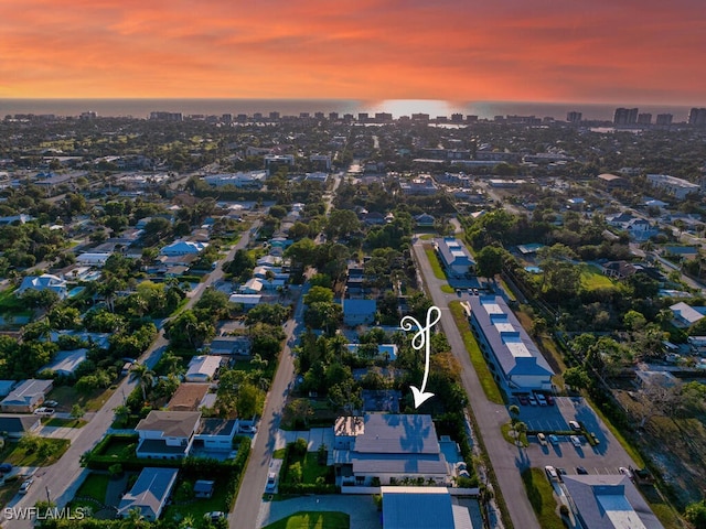 aerial view with a view of city