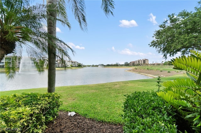 view of water feature
