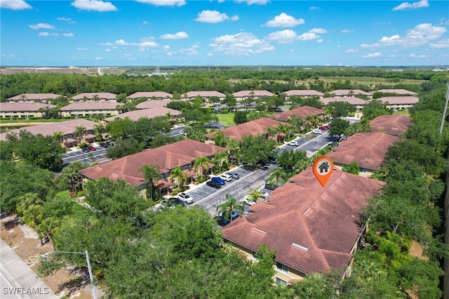 aerial perspective of suburban area