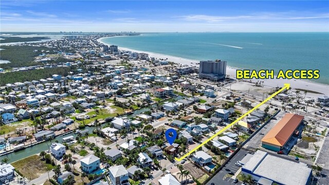 210 Miramar St, Fort Myers Beach, FL 33931 - birds eye view of property with a water view