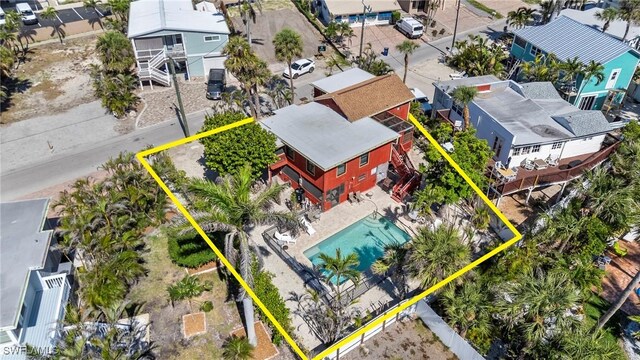 210 Miramar St, Fort Myers Beach, FL 33931 - drone / aerial view with a residential view
