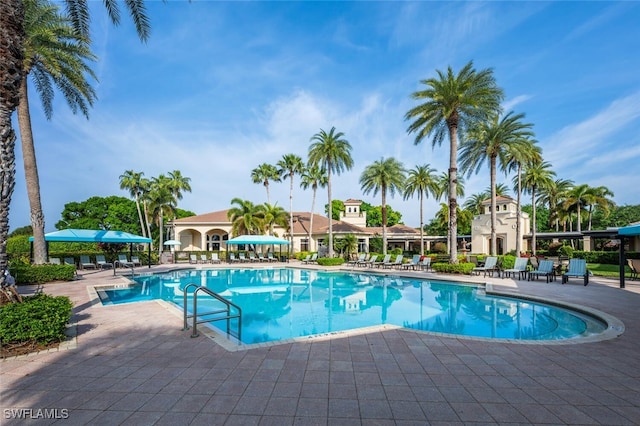 community pool featuring a patio
