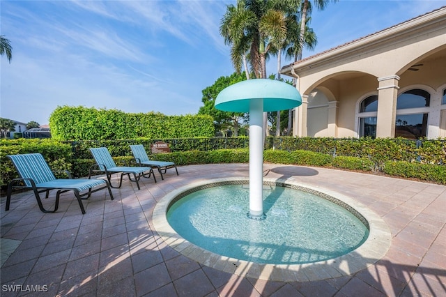 view of pool with a patio