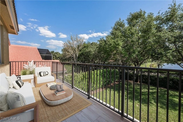 balcony with an outdoor living space