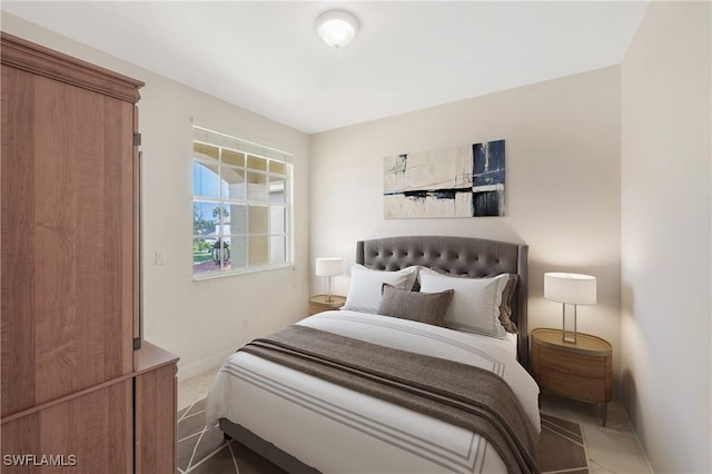 bedroom with baseboards