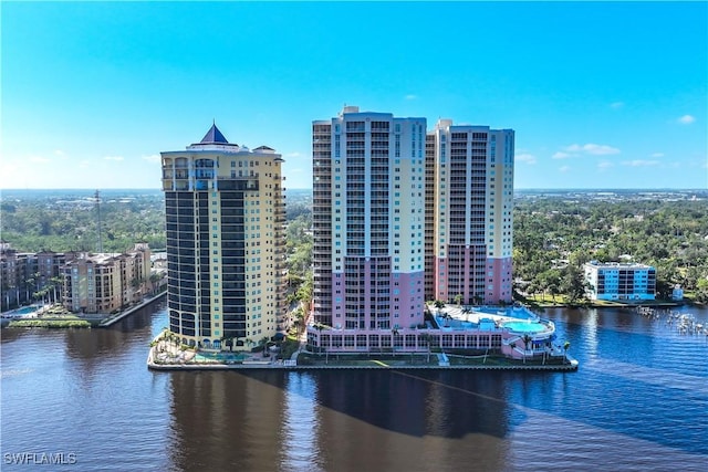 2797 1st St Unit 2003, Fort Myers, FL 33916 - birds eye view of property featuring a water view