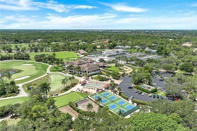 bird's eye view with golf course view