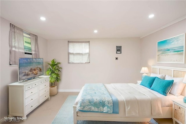27525 Michigan St, Bonita Springs, FL 34135 - bedroom with recessed lighting, baseboards, and multiple windows