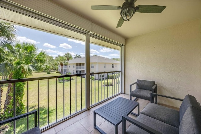 733 Landover Ct Unit 203, Naples, FL 34104 - balcony featuring a ceiling fan