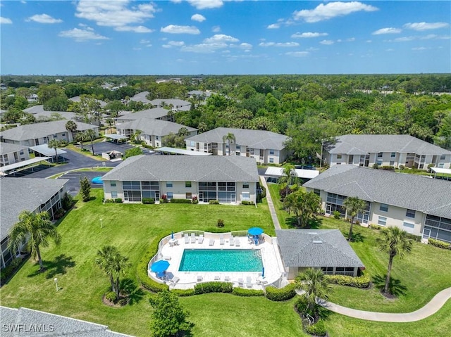 733 Landover Ct Unit 203, Naples, FL 34104 - drone / aerial view with a residential view
