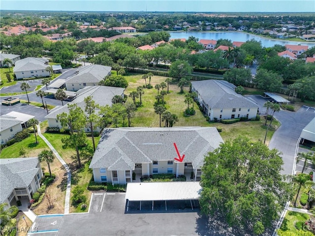733 Landover Ct Unit 203, Naples, FL 34104 - birds eye view of property featuring a residential view and a water view