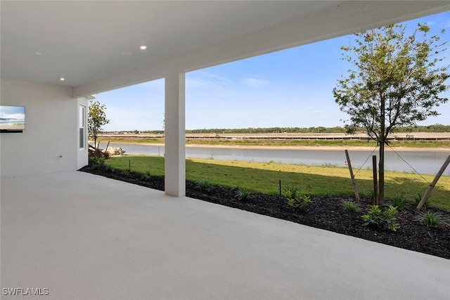15766 Cortina St, Naples, FL 34114 - view of patio / terrace featuring a water view