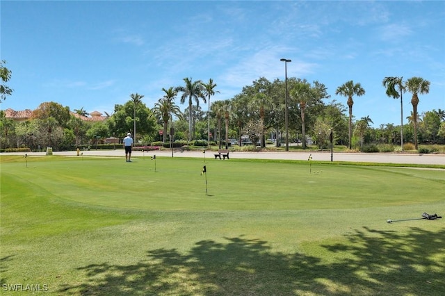 view of community featuring golf course view