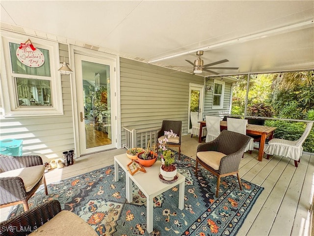 270 River Oaks Dr, Labelle, FL 33935 - exterior space featuring outdoor lounge area and ceiling fan