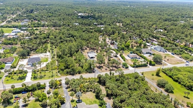 aerial view of a heavily wooded area