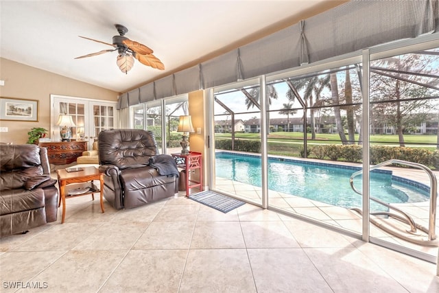 522 Countryside Dr, Naples, FL 34104 - outdoor pool with ceiling fan