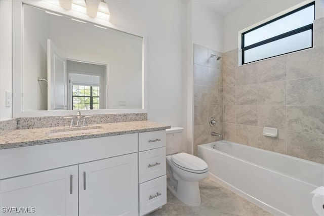 2161 Gardenia Ave, Port Charlotte, FL 33953 - full bath with toilet, vanity, and washtub / shower combination