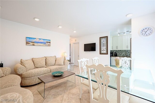 240 N Collier Blvd Unit G1, Marco Island, FL 34145 - living room with light tile patterned floors and recessed lighting