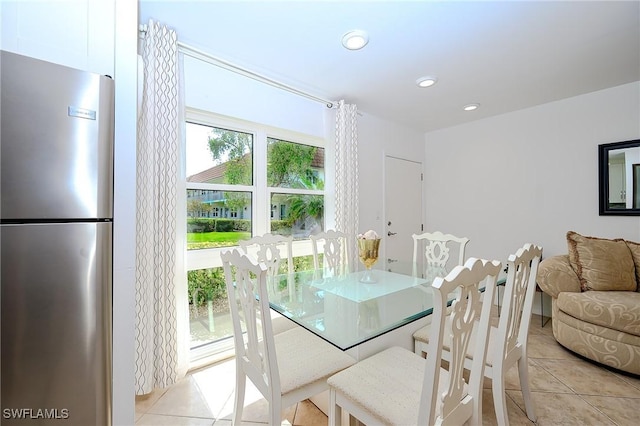 240 N Collier Blvd Unit G1, Marco Island, FL 34145 - dining space with light tile patterned flooring and recessed lighting
