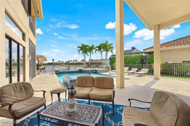2927 Cinnamon Bay Cir, Naples, FL 34119 - view of patio with fence
