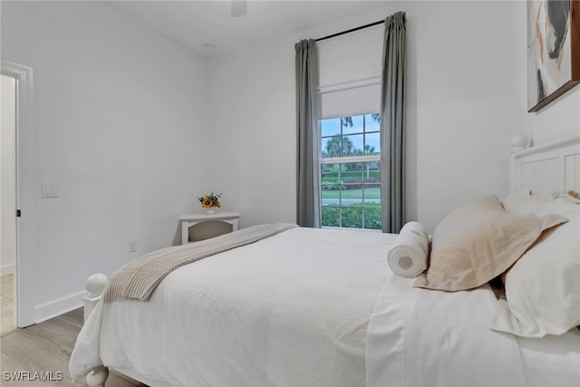 19657 Estero Pointe Ln, Fort Myers, FL 33908 - bedroom featuring light wood-style flooring and a ceiling fan