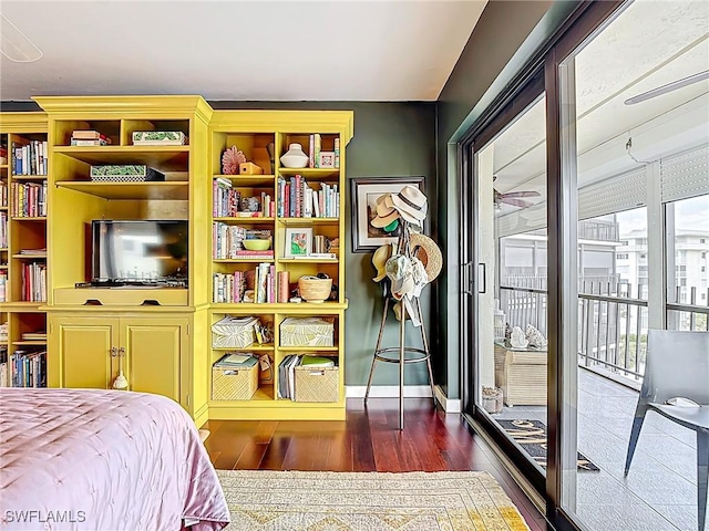 3399 Gulf Shore Blvd N Unit 605, Naples, FL 34103 - bedroom featuring access to outside and wood finished floors
