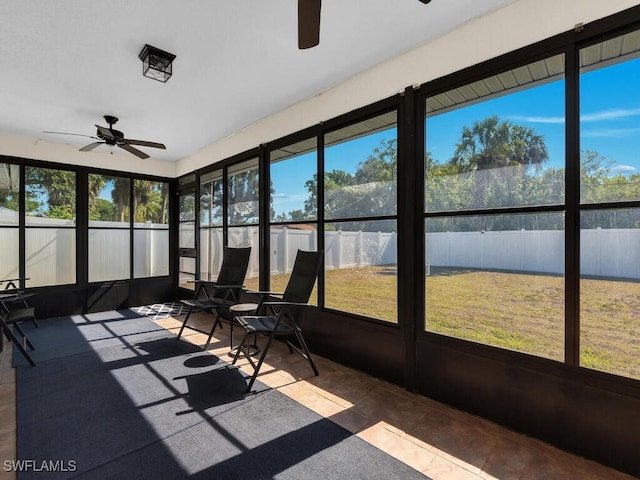 1210 Marlow St, Port Charlotte, FL 33952 - sunroom / solarium with ceiling fan and a healthy amount of sunlight