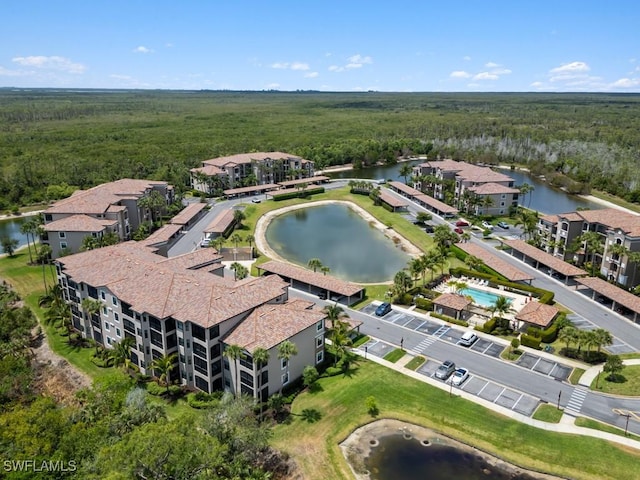 9834 Giaveno Cir Unit 1717, Naples, FL 34113 - aerial view with a view of trees and a water view