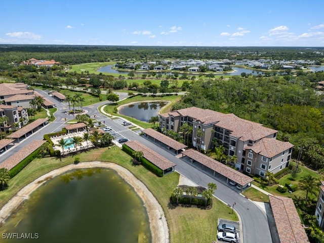 9834 Giaveno Cir Unit 1717, Naples, FL 34113 - birds eye view of property featuring a water view