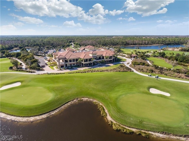 9834 Giaveno Cir Unit 1717, Naples, FL 34113 - birds eye view of property with a water view and golf course view