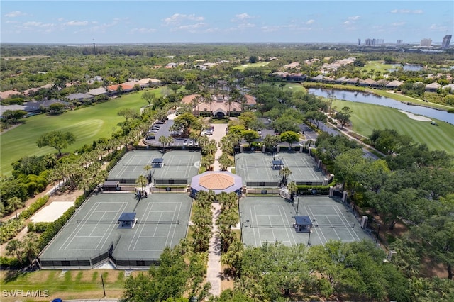 4761 W Bay Blvd Unit 303, Estero, FL 33928 - aerial perspective of suburban area with a golf club and a large body of water