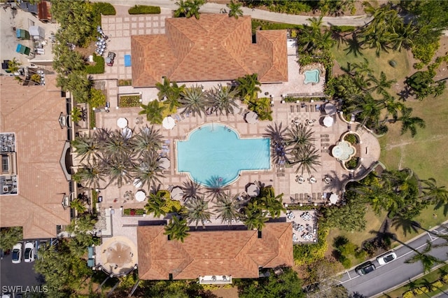 4761 W Bay Blvd Unit 303, Estero, FL 33928 - aerial overview of property's location featuring a pool area