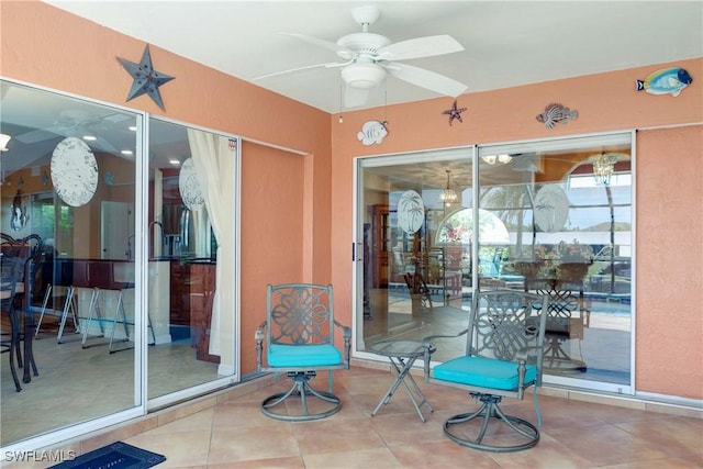 212 SE 30th Ter, Cape Coral, FL 33904 - view of patio featuring a ceiling fan