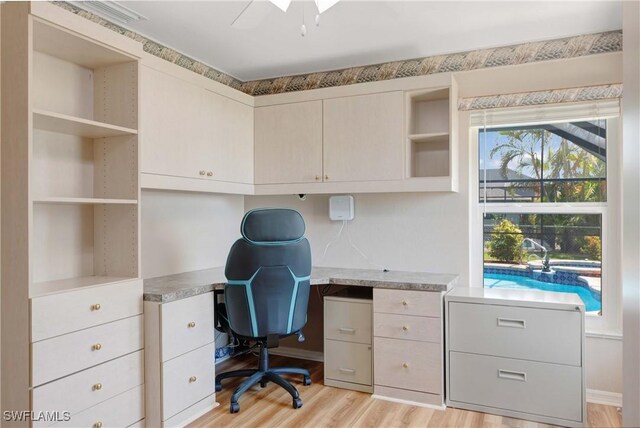 212 SE 30th Ter, Cape Coral, FL 33904 - office space with built in desk and light wood-style flooring