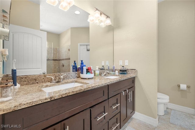 4551 Fort Center Ave, Fort Denaud, FL 33935 - full bath with toilet, a sink, a walk in shower, and double vanity
