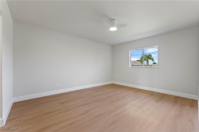 1805 NW 3rd Ave, Cape Coral, FL 33993 - unfurnished room featuring light wood-style floors, a ceiling fan, and baseboards