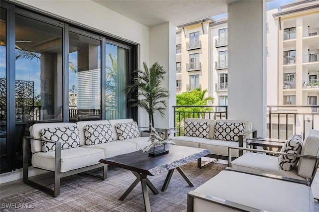 balcony with outdoor lounge area