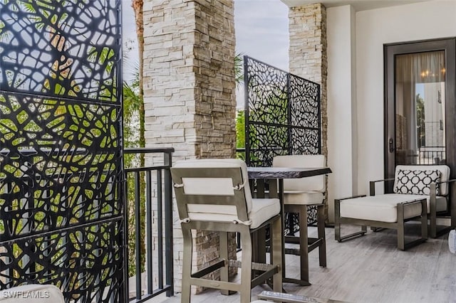 view of balcony