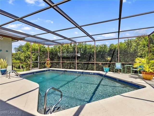6030 Birnam Wood Ln, Fort Myers, FL 33908 - pool featuring a lanai and a patio
