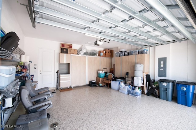 16733 Gilroy St, Bonita Springs, FL 34135 - garage featuring electric panel and a garage door opener