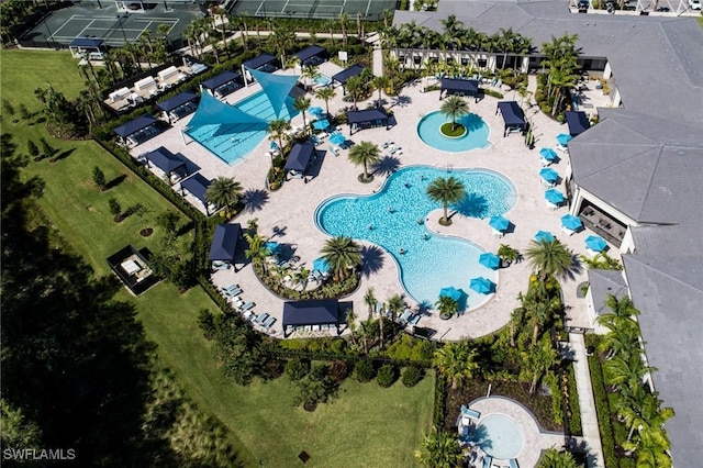 16733 Gilroy St, Bonita Springs, FL 34135 - drone / aerial view of a pool area