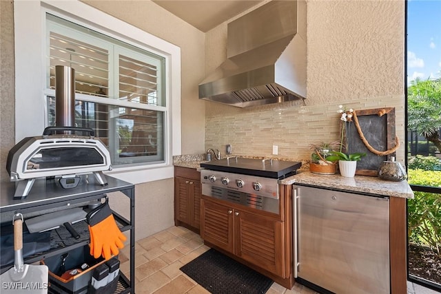 exterior space featuring area for grilling