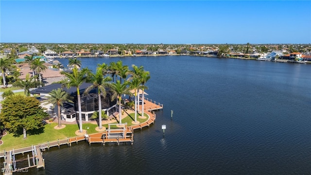 603 SW 53rd Ter, Cape Coral, FL 33914 - drone / aerial view featuring a water view