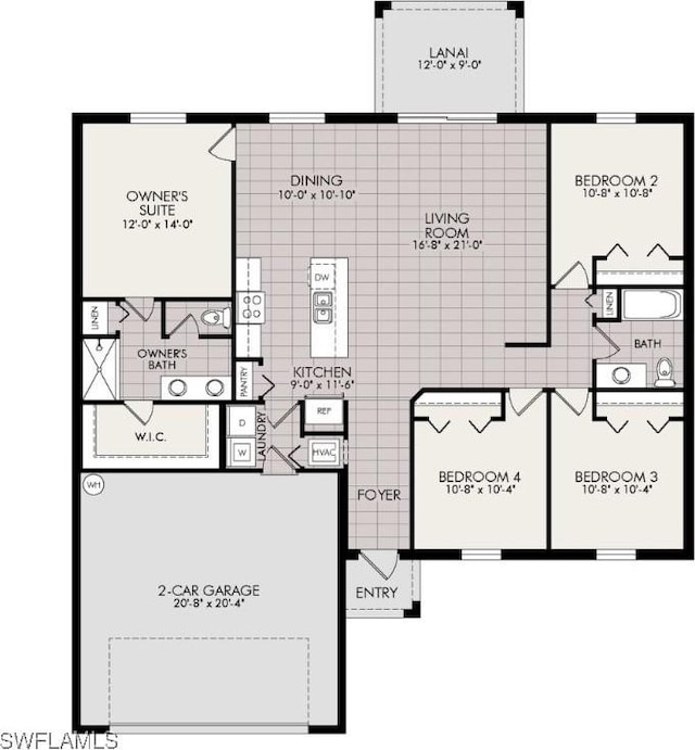 4311 10th St SW, Lehigh Acres, FL 33976 - room layout