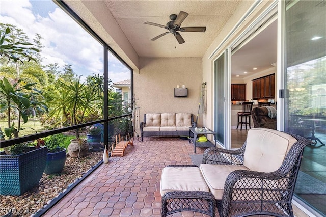 11221 Yellow Poplar Dr, Fort Myers, FL 33913 - sunroom / solarium featuring ceiling fan