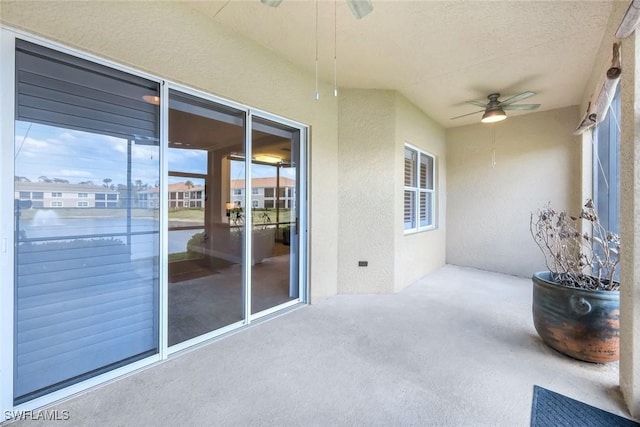 18911 Bay Woods Lake Dr Unit 102, Fort Myers, FL 33908 - sunroom with ceiling fan