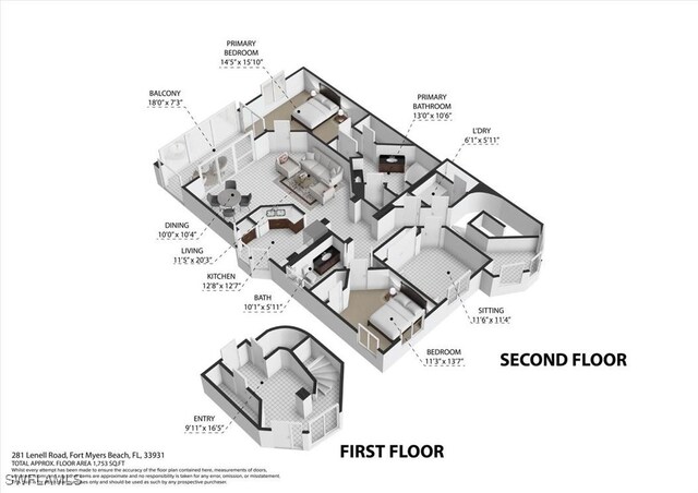 281 Lenell Rd Unit 1 7-A, Fort Myers Beach, FL 33931 - plan