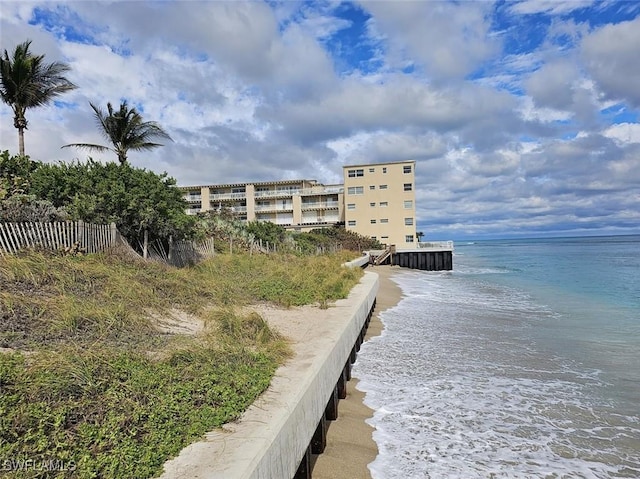 water view featuring a beach view