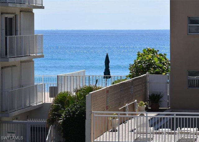 view of water feature